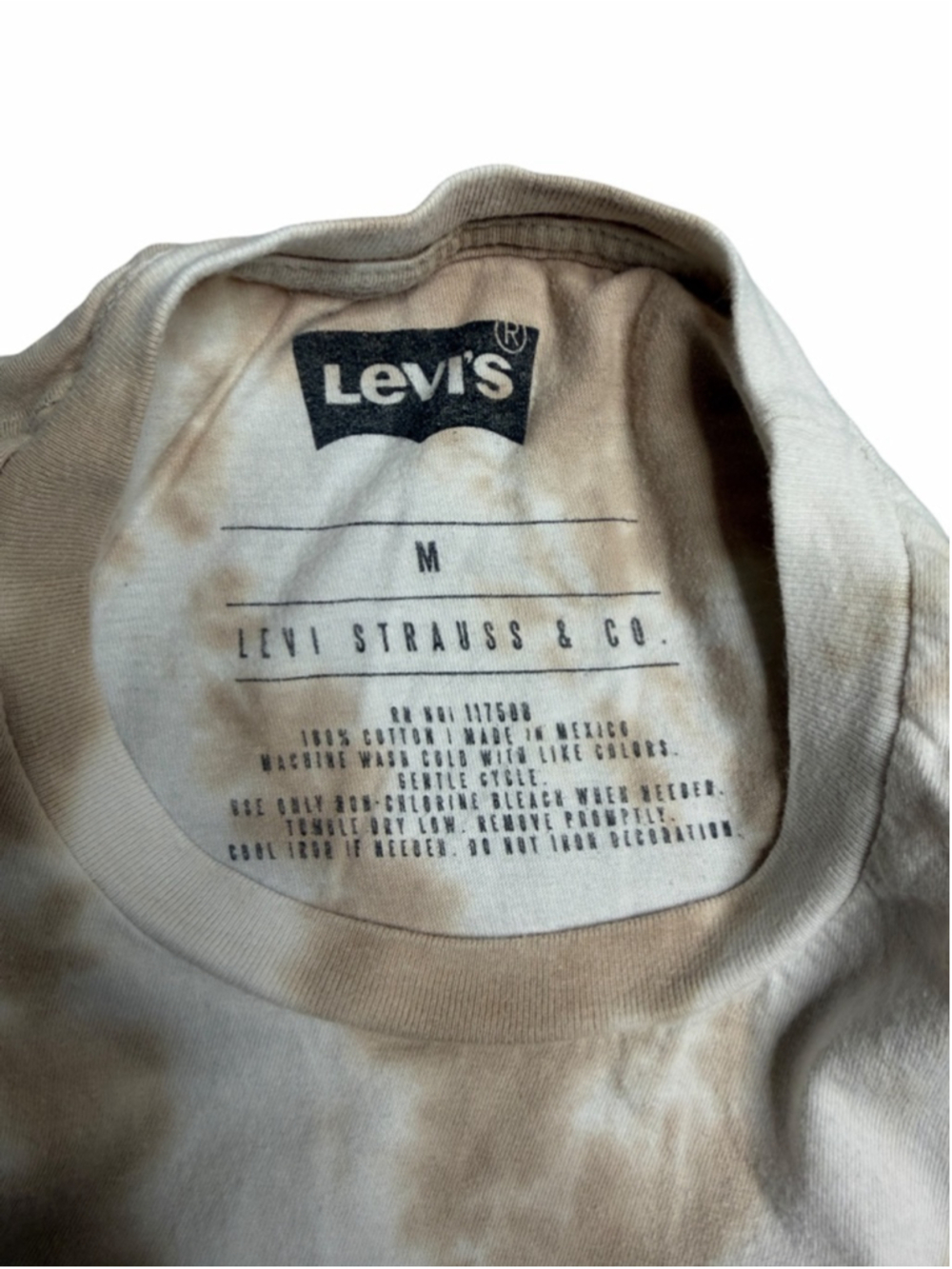 Levi’s Tie Dye Camo Batwing Logo Graphic T-Shirt Men’s Medium - Picture 5 of 5